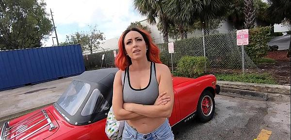  Roadside - Tattoo Redhead Fucks To Get Her Classic Car Fixed